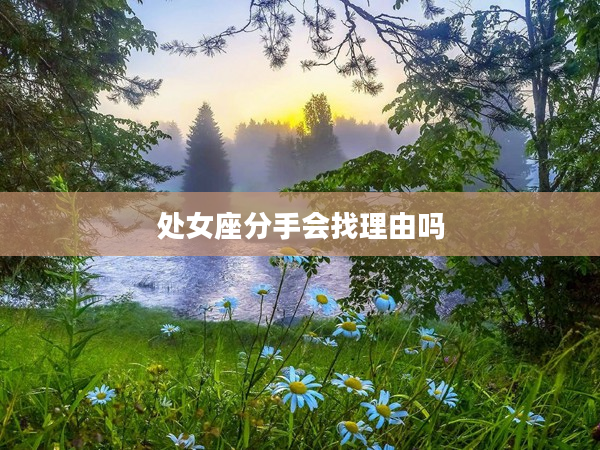 處女座分手會找理由嗎