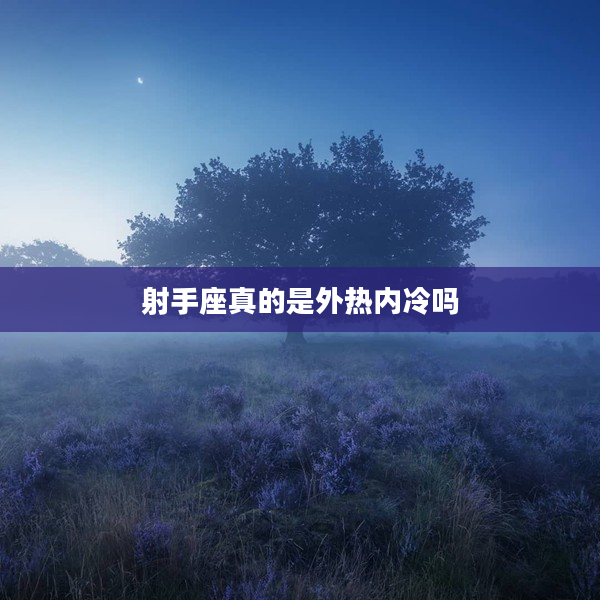 射手座真的是外熱內冷嗎