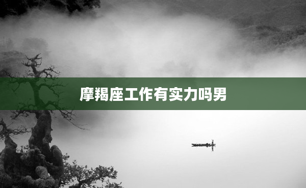 摩羯座工作有實力嗎男