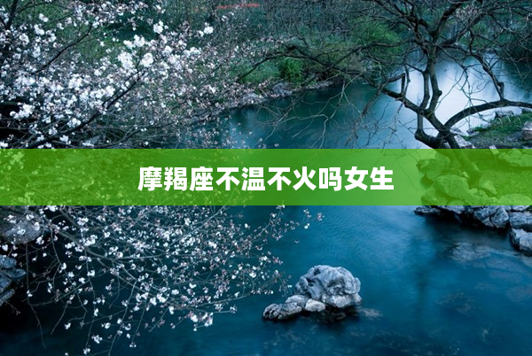摩羯座不溫不火嗎女生