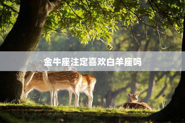 金牛座注定喜歡白羊座嗎