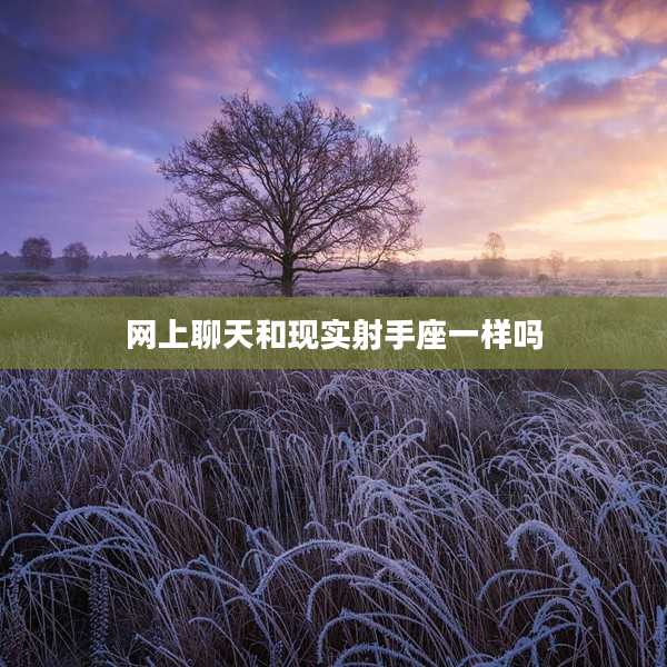 網(wǎng)上聊天和現(xiàn)實射手座一樣嗎