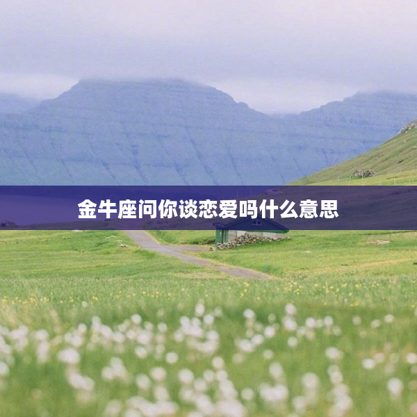 金牛座問你談戀愛嗎什么意思