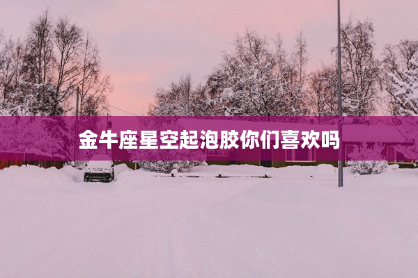 金牛座星空起泡膠你們喜歡嗎