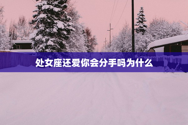 處女座還愛你會分手嗎為什么