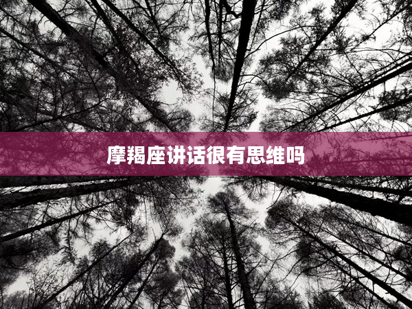 摩羯座講話很有思維嗎