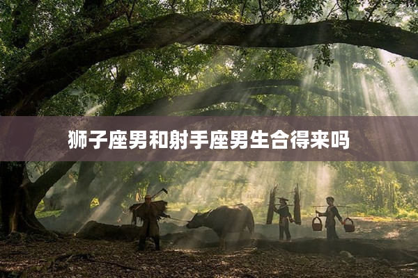 獅子座男和射手座男生合得來嗎