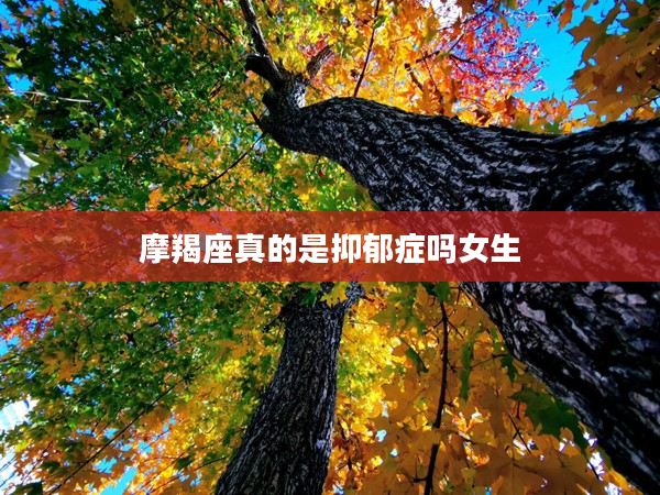 摩羯座真的是抑郁癥嗎女生