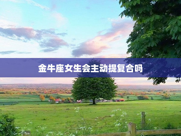金牛座女生會主動提復合嗎