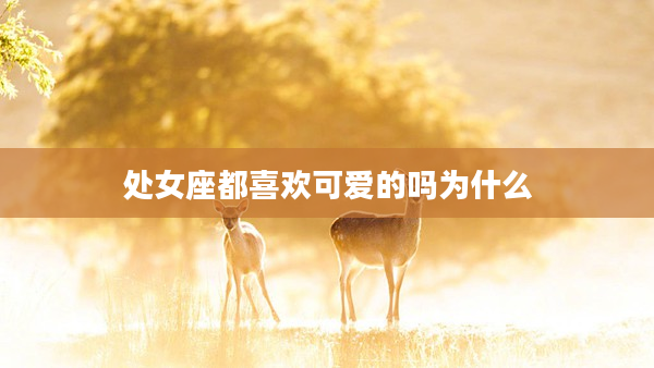 處女座都喜歡可愛的嗎為什么