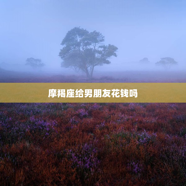 摩羯座給男朋友花錢嗎