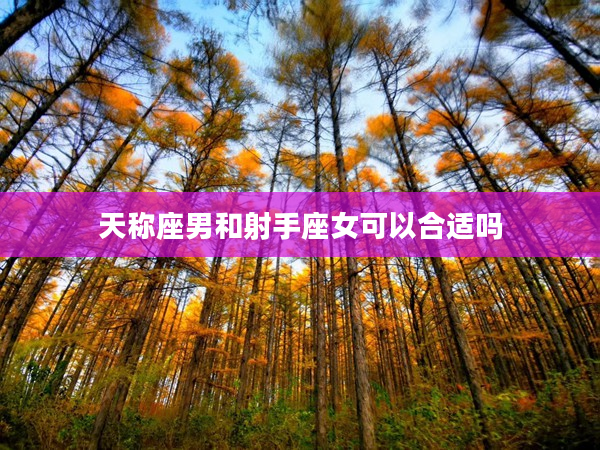 天稱座男和射手座女可以合適嗎