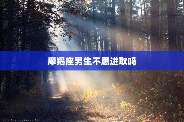 摩羯座男生不思進取嗎