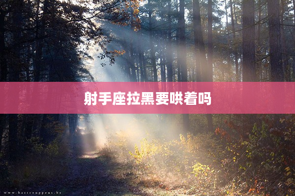 射手座拉黑要哄著嗎