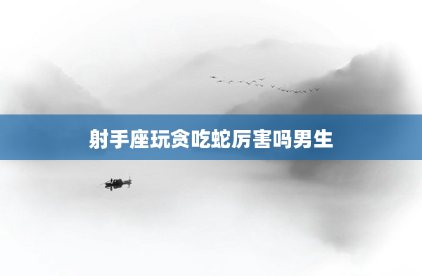 射手座玩貪吃蛇厲害嗎男生