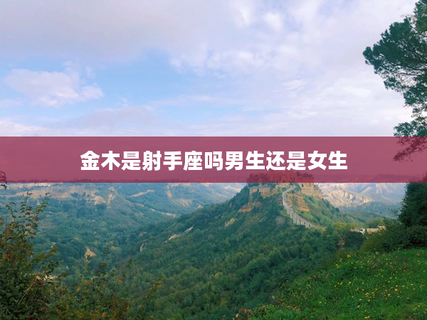 金木是射手座嗎男生還是女生