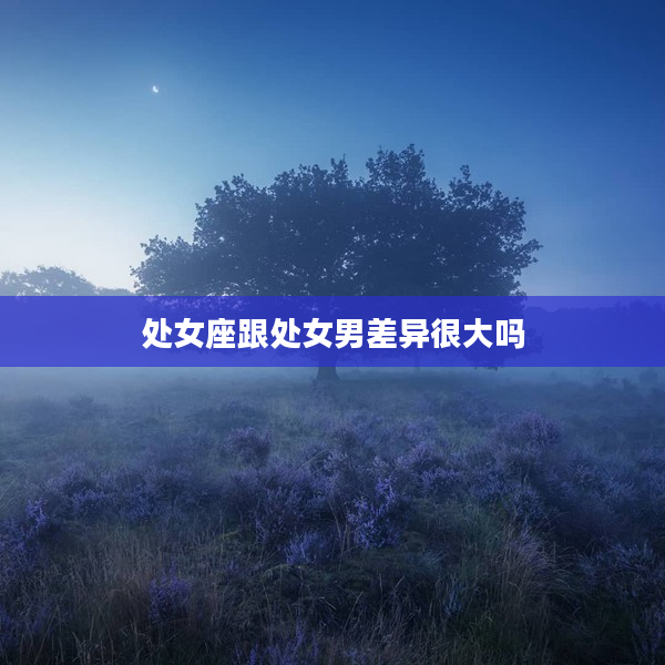 處女座跟處女男差異很大嗎