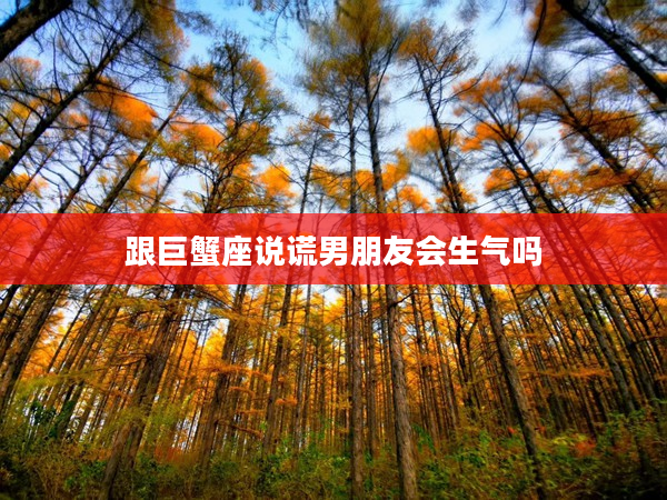 跟巨蟹座說謊男朋友會生氣嗎