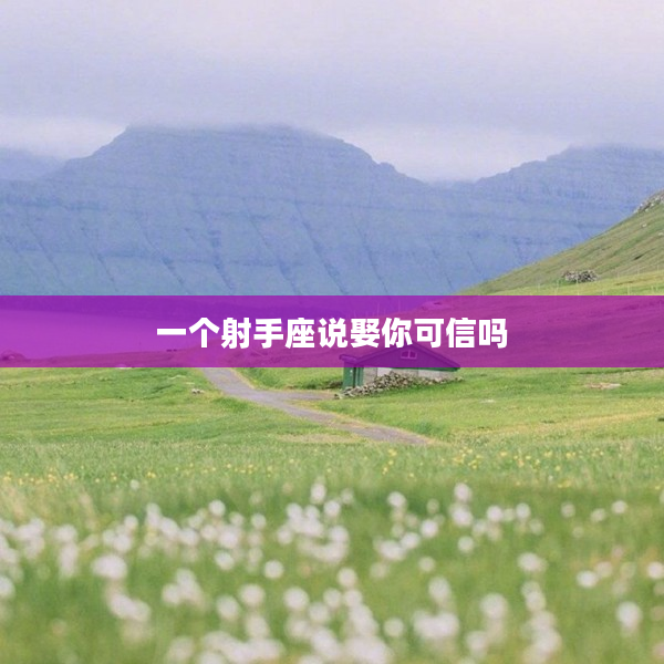 一個射手座說娶你可信嗎