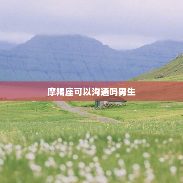 摩羯座可以溝通嗎男生