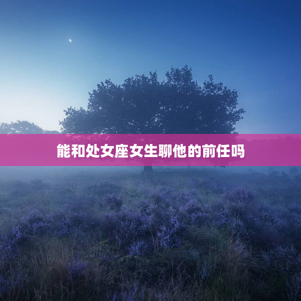 能和處女座女生聊他的前任嗎