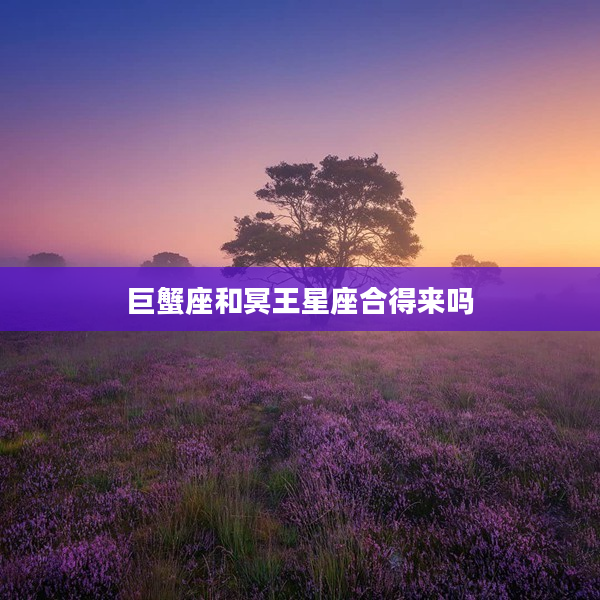 巨蟹座和冥王星座合得來嗎