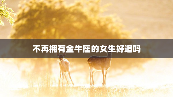 不再擁有金牛座的女生好追嗎
