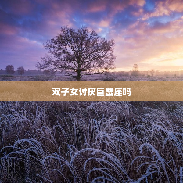 雙子女討厭巨蟹座嗎