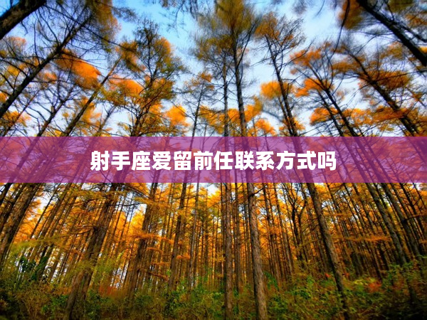 射手座愛留前任聯系方式嗎