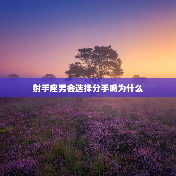 射手座男會(huì)選擇分手嗎為什么