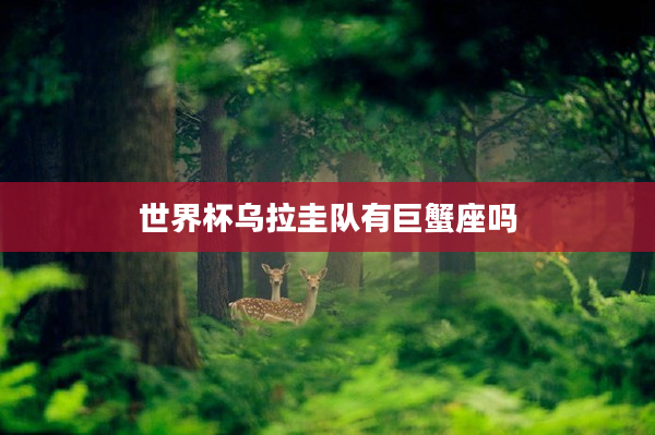 世界杯烏拉圭隊有巨蟹座嗎