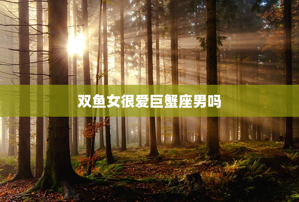 雙魚女很愛巨蟹座男嗎