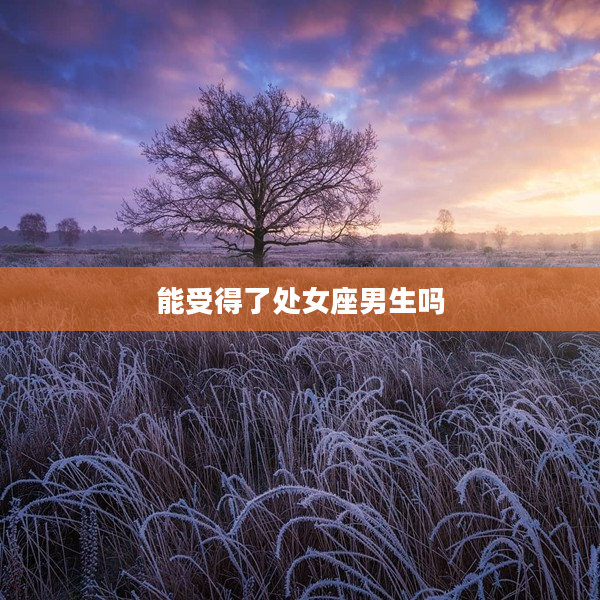 能受得了處女座男生嗎