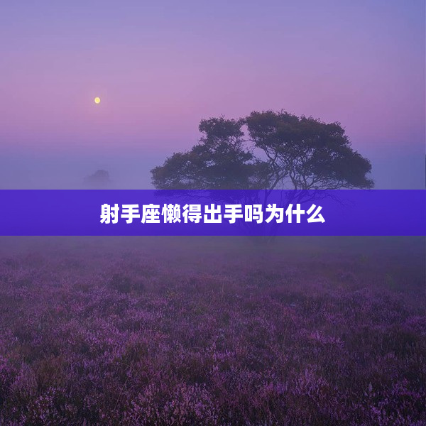 射手座懶得出手嗎為什么