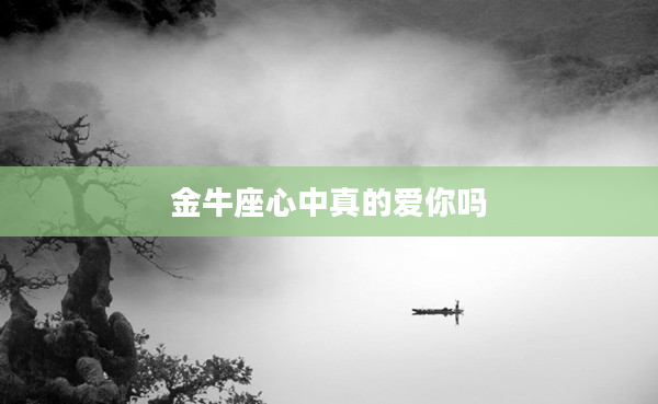 金牛座心中真的愛你嗎