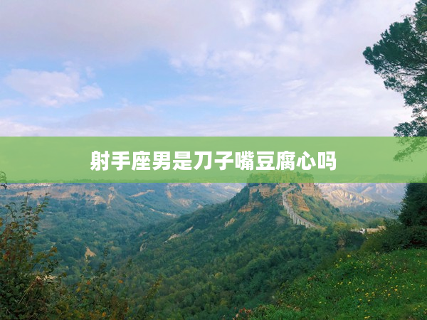 射手座男是刀子嘴豆腐心嗎