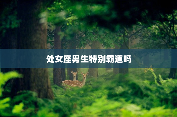 處女座男生特別霸道嗎