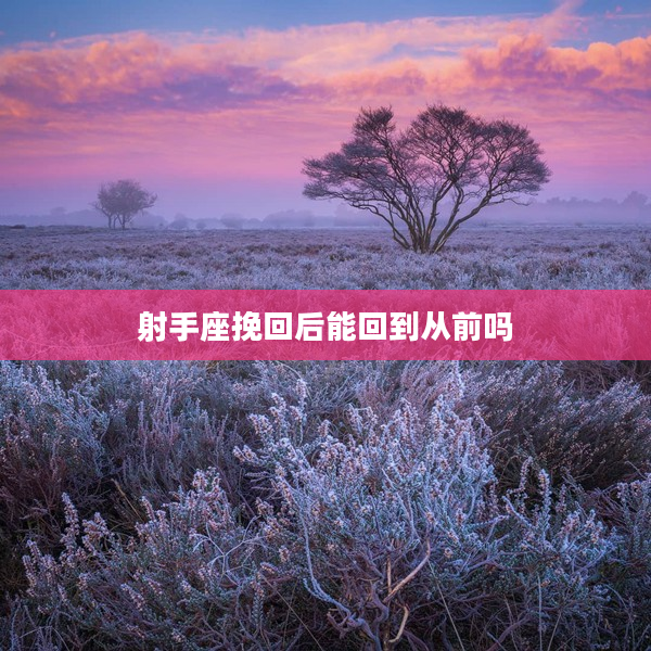 射手座挽回后能回到從前嗎