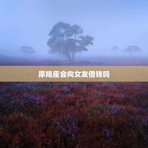 摩羯座會向女友借錢嗎