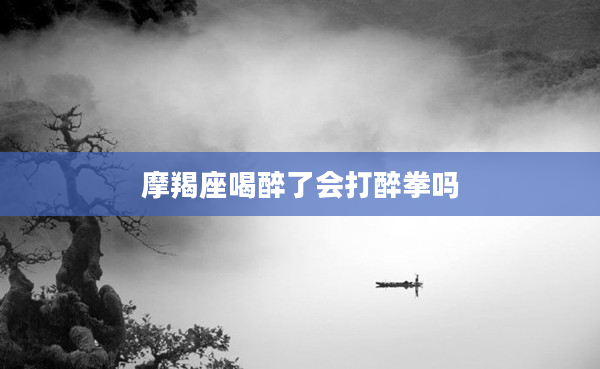 摩羯座喝醉了會打醉拳嗎