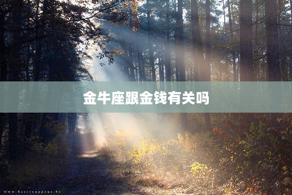 金牛座跟金錢有關嗎
