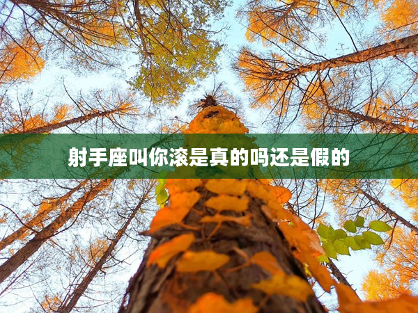 射手座叫你滾是真的嗎還是假的