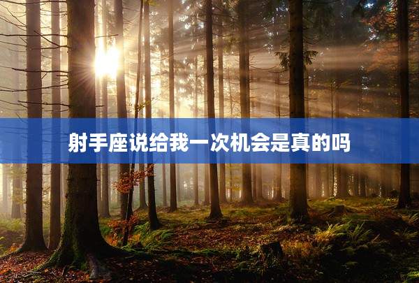 射手座說給我一次機會是真的嗎