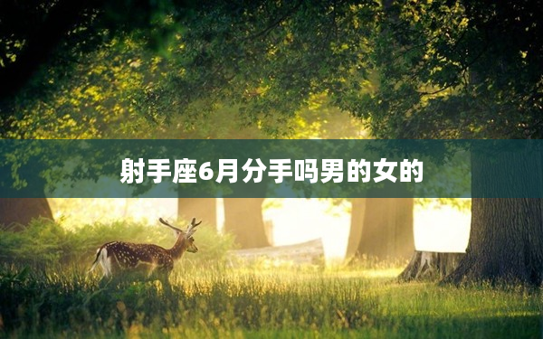 射手座6月分手嗎男的女的