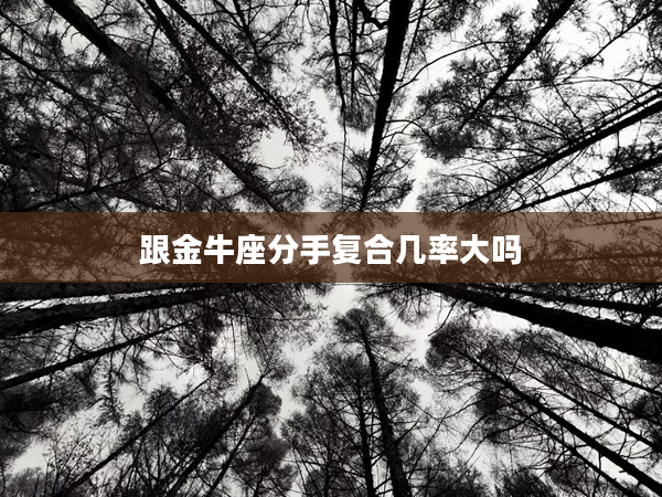 跟金牛座分手復(fù)合幾率大嗎