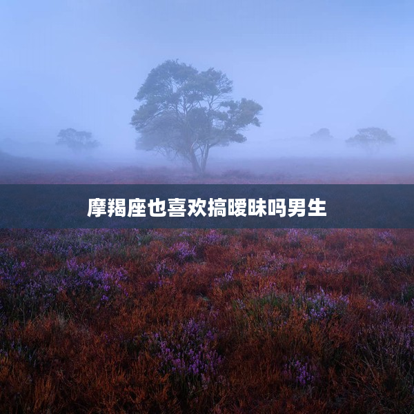 摩羯座也喜歡搞曖昧嗎男生