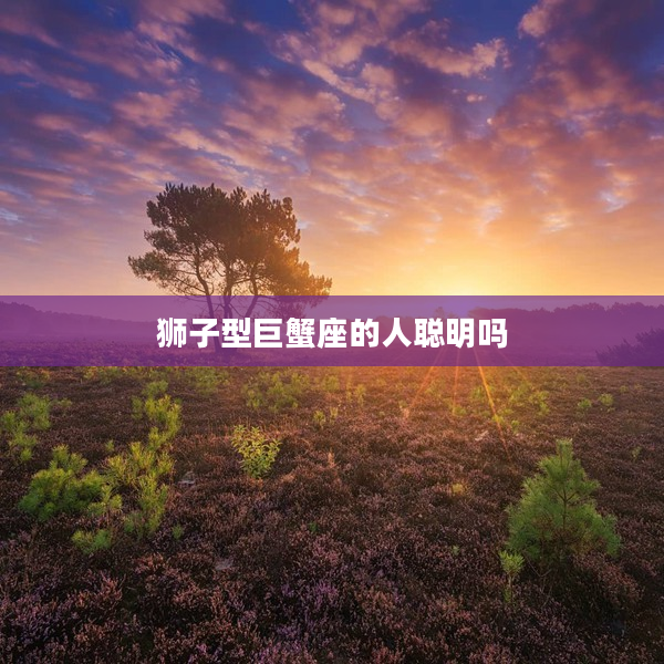 獅子型巨蟹座的人聰明嗎