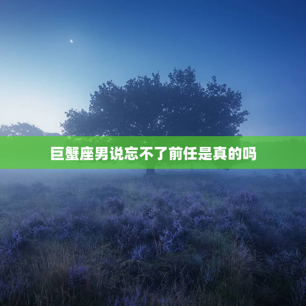 巨蟹座男說忘不了前任是真的嗎