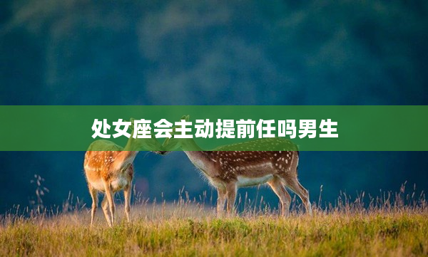 處女座會主動提前任嗎男生