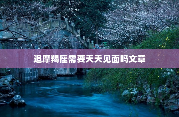 追摩羯座需要天天見面嗎文章